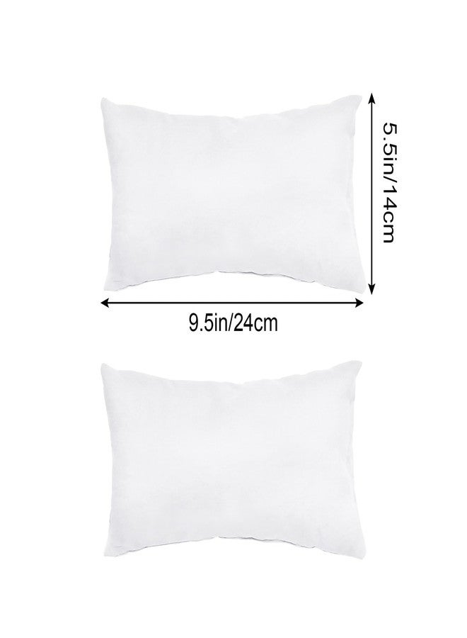 Marrywindix Tiny Pillow 2 Pack Small Decorative Pillow 9.5 x 5.5 in Travel Pillows Soft Pet Pillow for Camping Travel Sleeping Bed Sofa Neck Knee Wrist Support (White) - Image 2